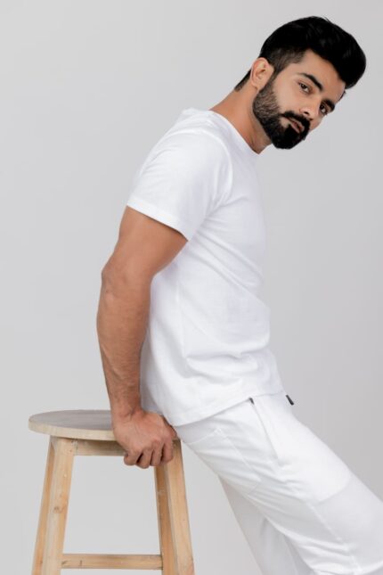 Mens Half - Sleeve Round Neck Tshirt
